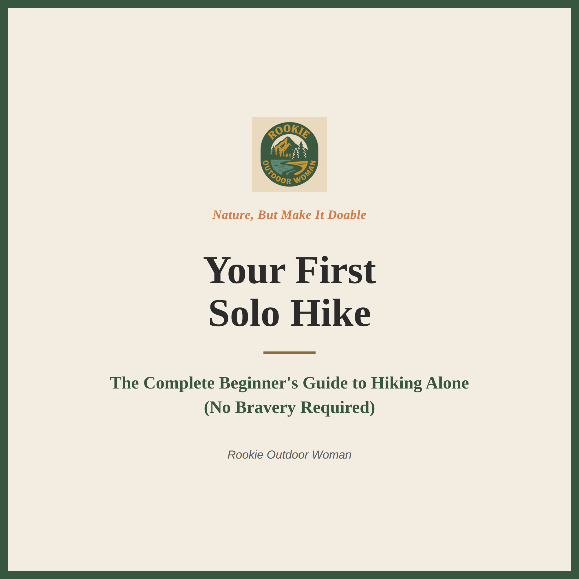 Your First Solo Hike guide cover